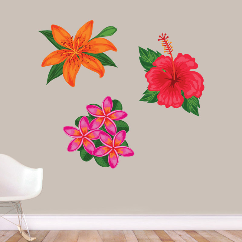 Plants & Flowers Wall Decal, 18" H x 18" W