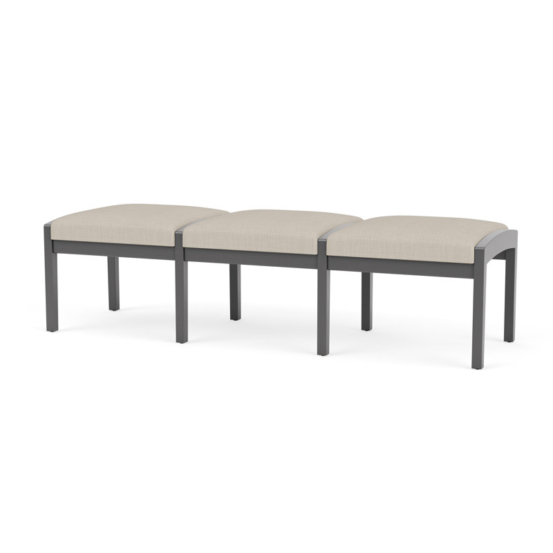 Banc en bois 3 places Lenox, Étain, Plot Line neutre
