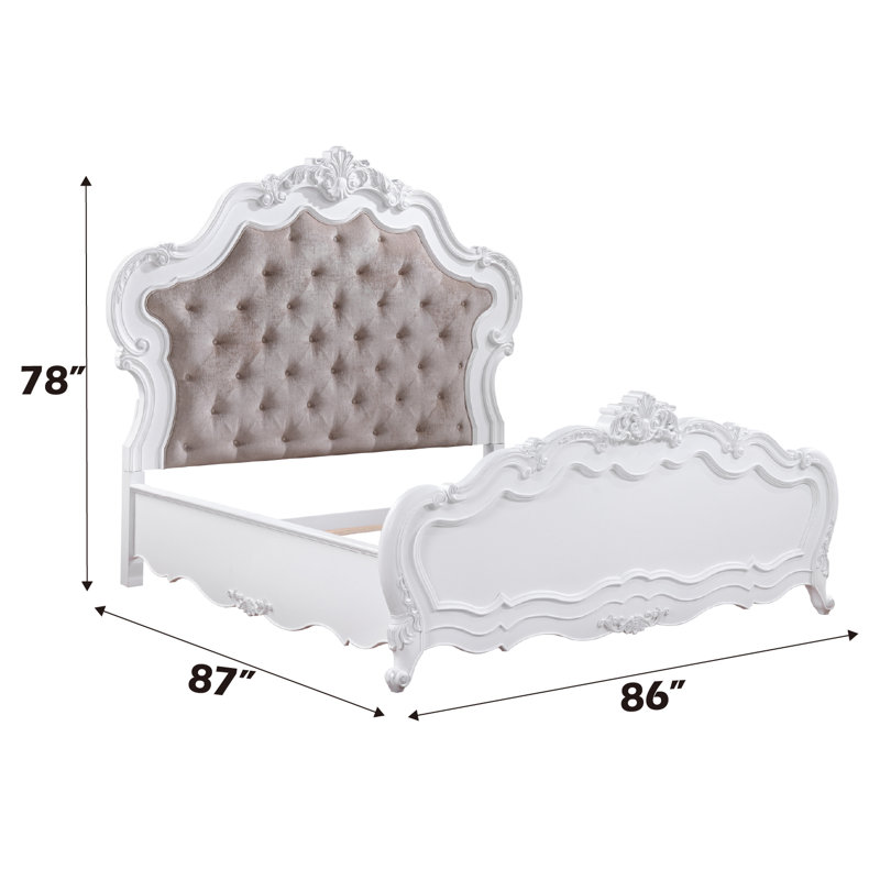 Latisha Eastern King Bed in White