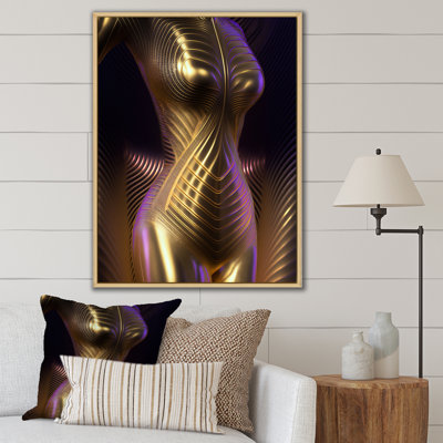 " Futuristic Sensuality Golden Goddess I "