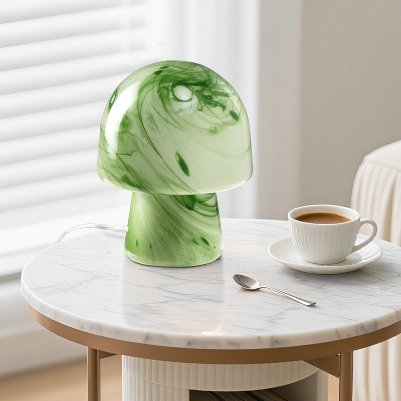 Lampe de table champignon 10,04 "avec ampoule DEL - idéale pour les chambres d'enfants