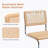 Crumley 18.1" H Mid-Century Modern Cantilever Dining Chair with Cane Back and Seat, Metal Frame-662924843