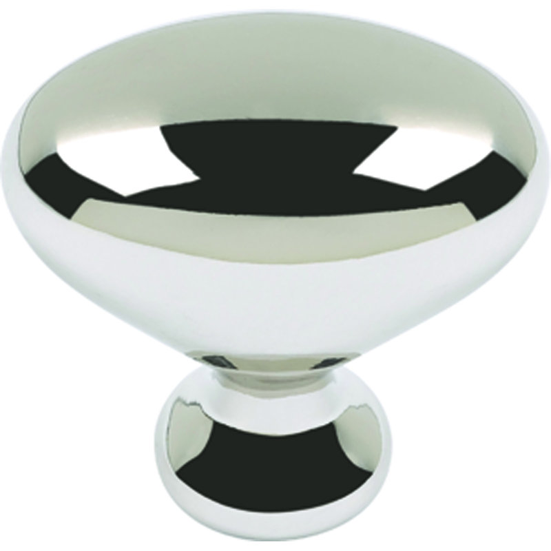 Robin Egg 1 1/4" Length Oval Knob, Polished Nickel