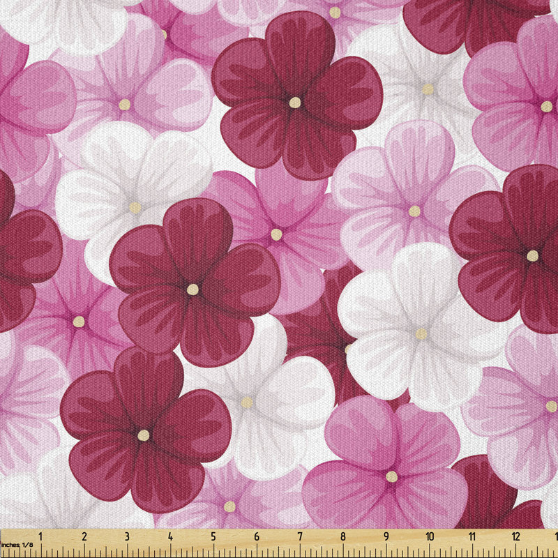 Deepanshu Blossoming Common Mallow Flowers Multi-Purpose Fabric