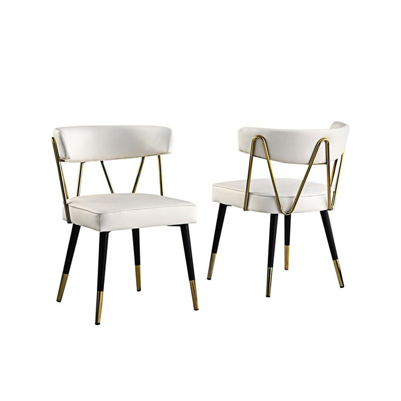 Chaise d'appoint rembourrée (ensemble de 2)