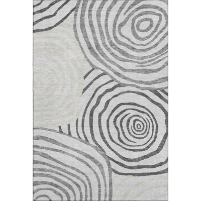 Premium Machine Washable Prisco Gray Rug