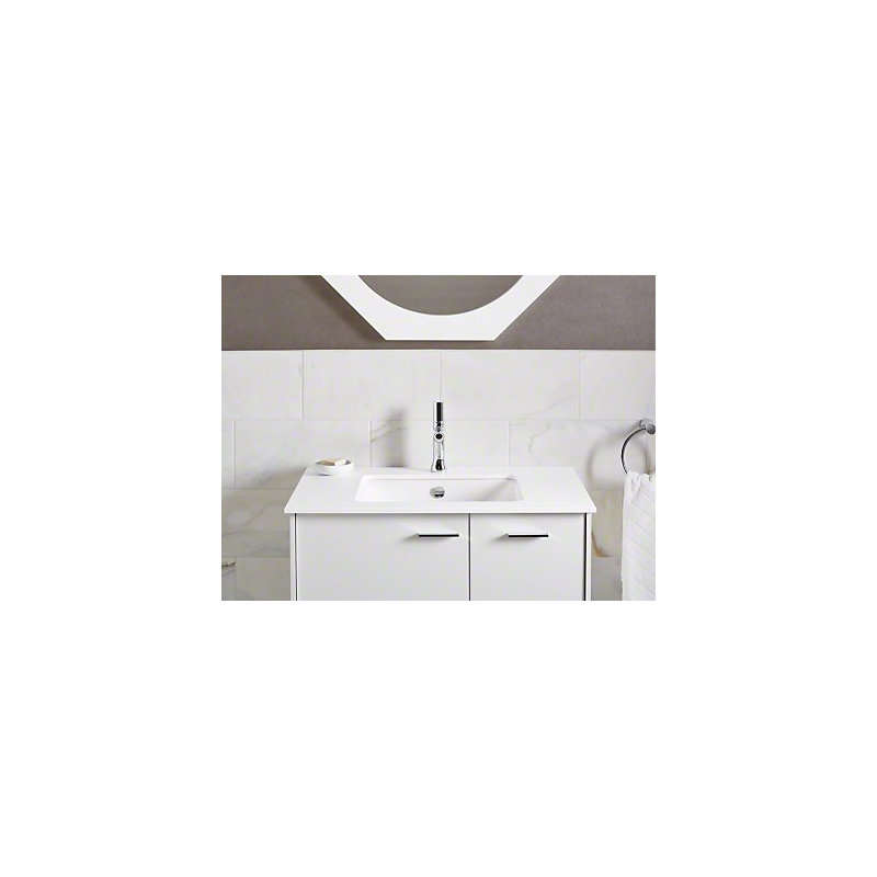 Iron Plains Dual-Mount Bathroom Sink, Almond