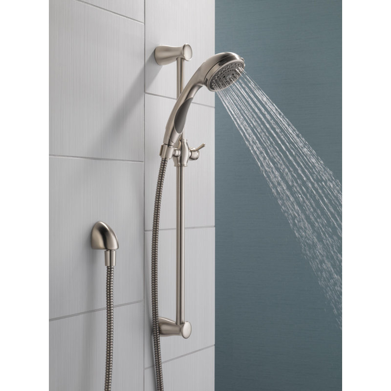 Douche à main à 3 jets avec barre coulissante, pomme de douche à main, douche à main coulissante 2,5 gal / min