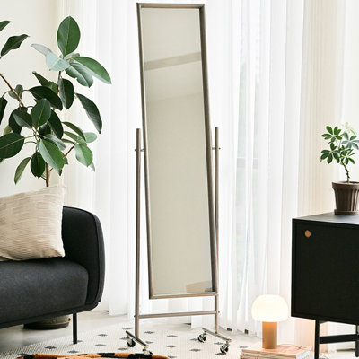 Miroirs pleine longueur rectangulaires en acier inoxydable