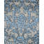 Tapis noué à la main de conception unique Ikat - bleu, 9 pi 2 po x 12 pi 1 po