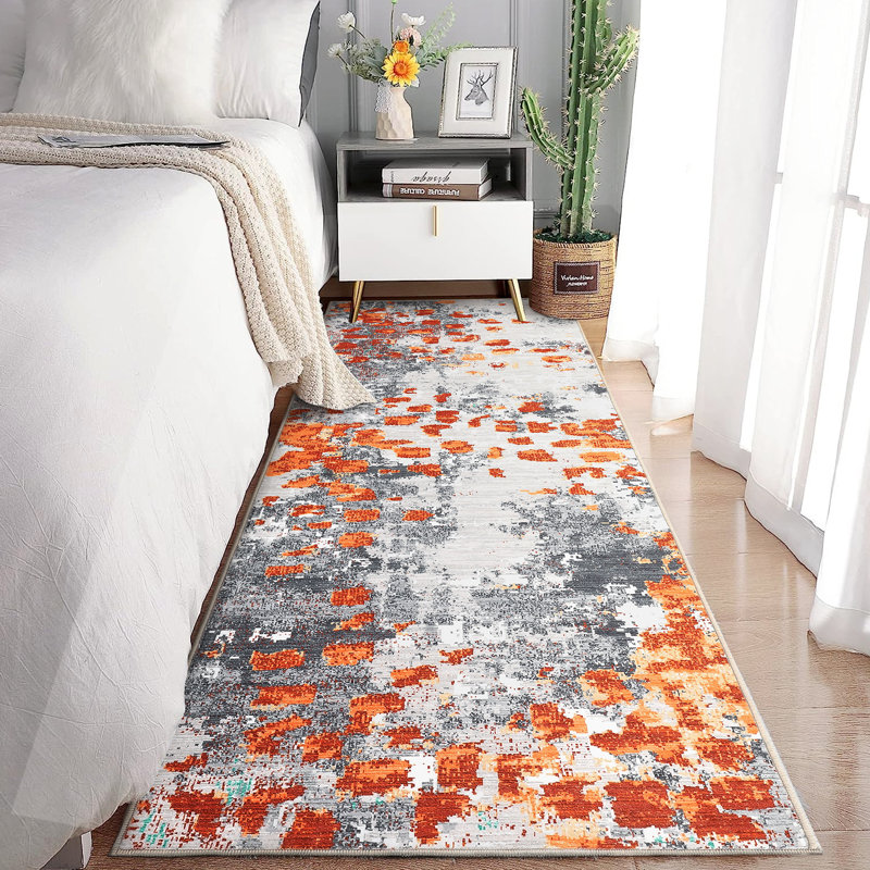 Jimel Washable Abstract Indoor Rug, Runner 2' x 6'