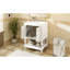 Meuble-lavabo de luxe moderne de 24 pouces avec lavabo en céramique, sculptures ornées sur les pieds, rangement double pour une utilisation polyvalente