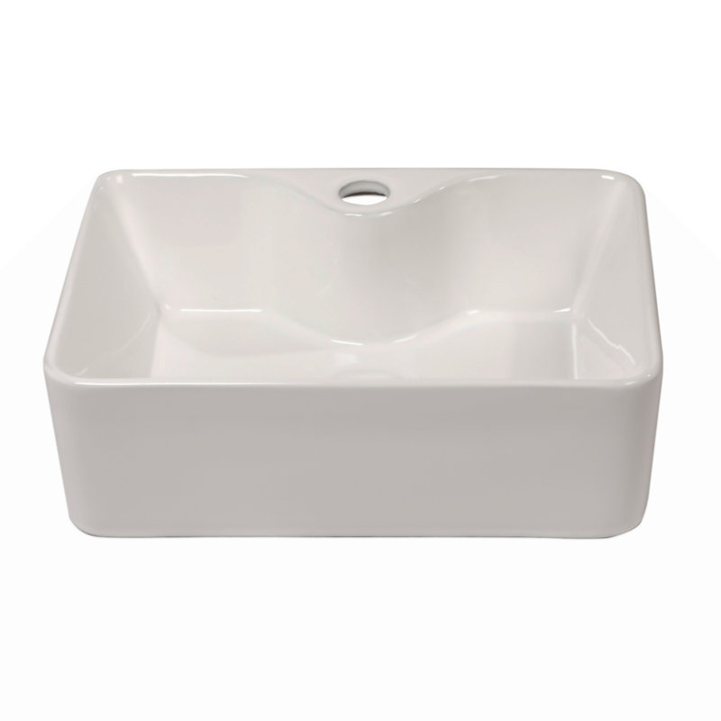 16"X12"  Ceramic Rectangular Vessel Bathroom Sink