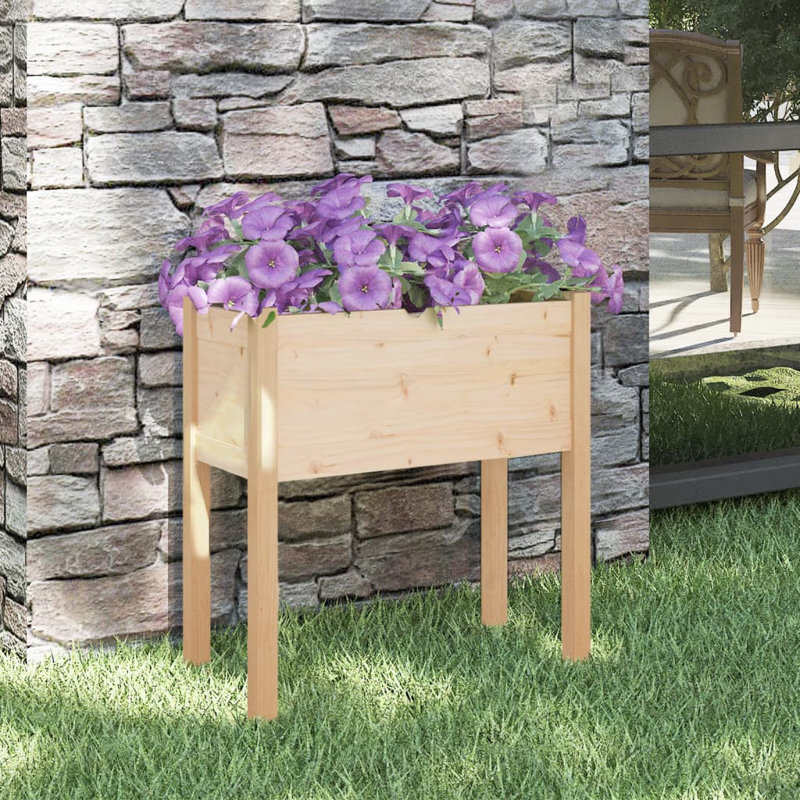Pot à fleurs surélevé Najya, Brun, H 27,6 po x l 27,6 po x P 12,2 po