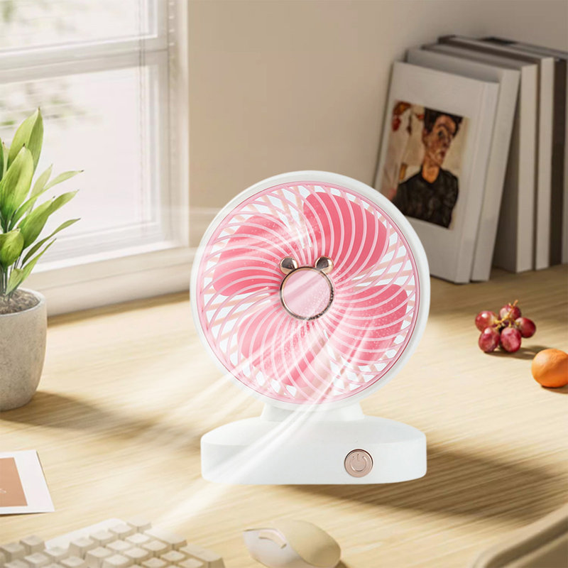 Ventilateur de bureau à 3 vitesses kbndieu, Pink