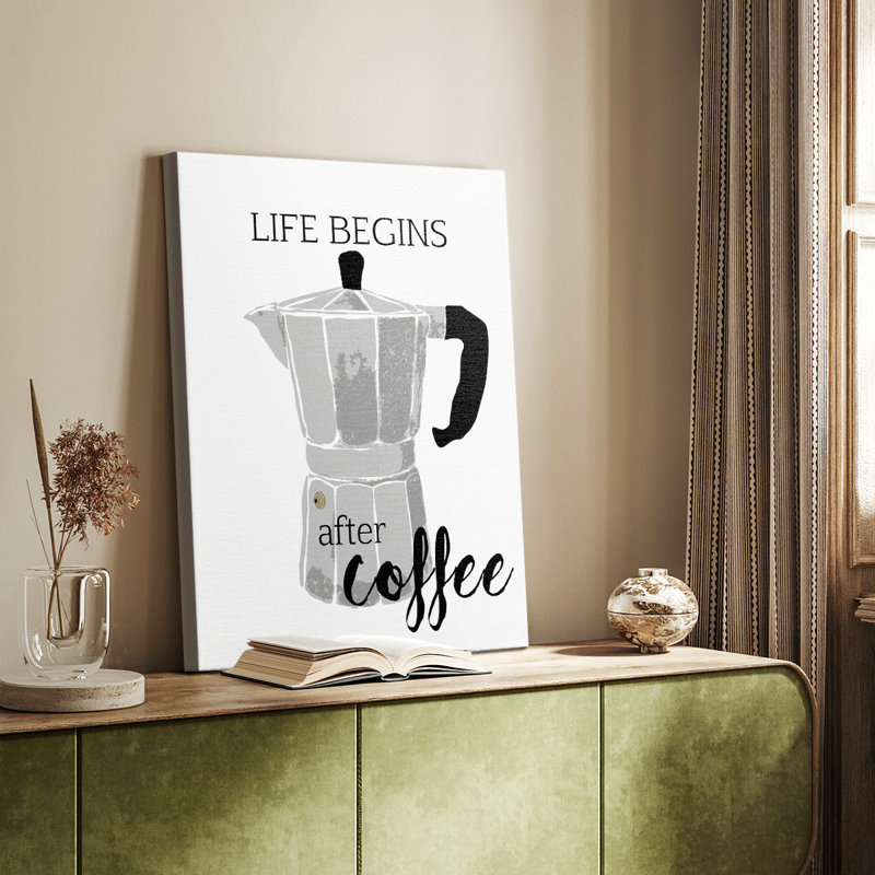 Begins After Coffee - galerie sur mesure, H 18 po x l 12 po