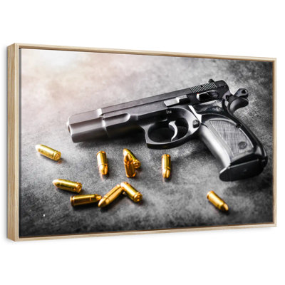 Handgun And Bullets