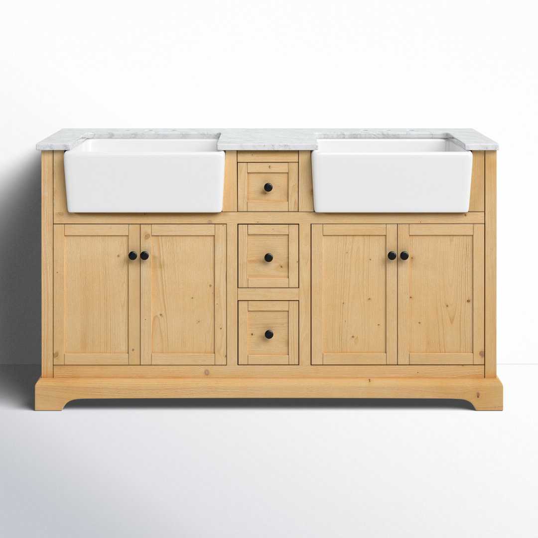 Pardue 60" Double Bathroom Vanity Set Birch Lane™ Base 