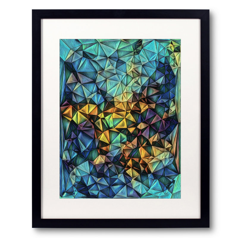 Polygon Study: VanGoghesque Multiplied Print by Tanna Gx, 20" H x 16" W