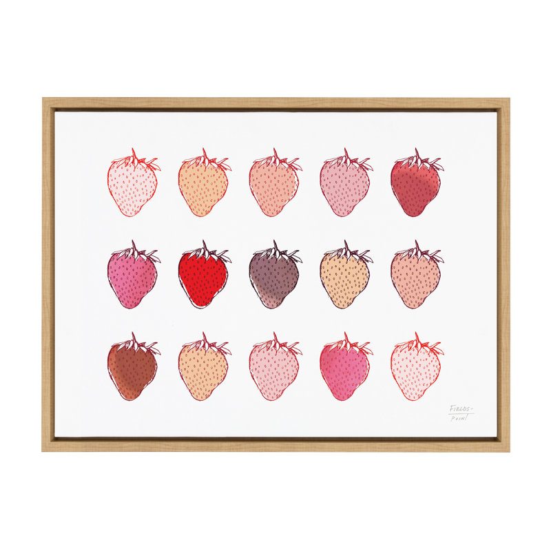 Reproduction d'art sur toile encadrée, "Strawberry Fields" par déclaration de biens