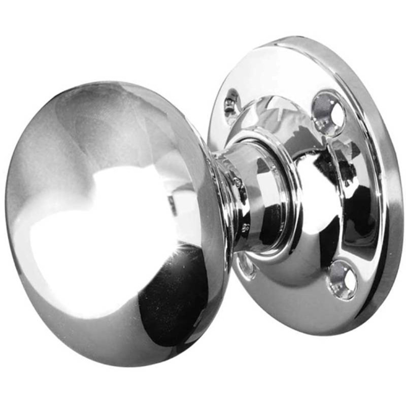 Passage Knobset, Polished Chrome