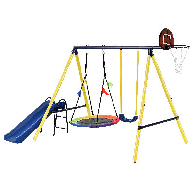 Leisure Zone Swing Set with Swing(s) , 1 Slide(s)