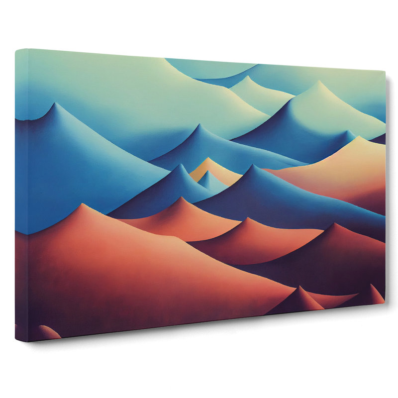 Hopeful Abstract Mountains - Wrapped Canvas, 35cm H x 50cm W x 3cm D