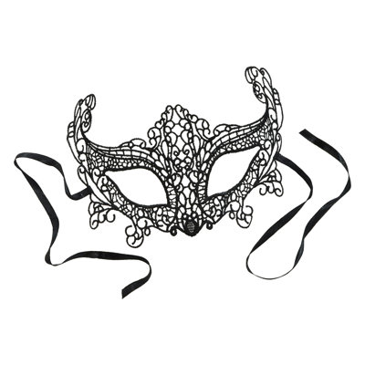 Lace Mask - Black - 12 Pack