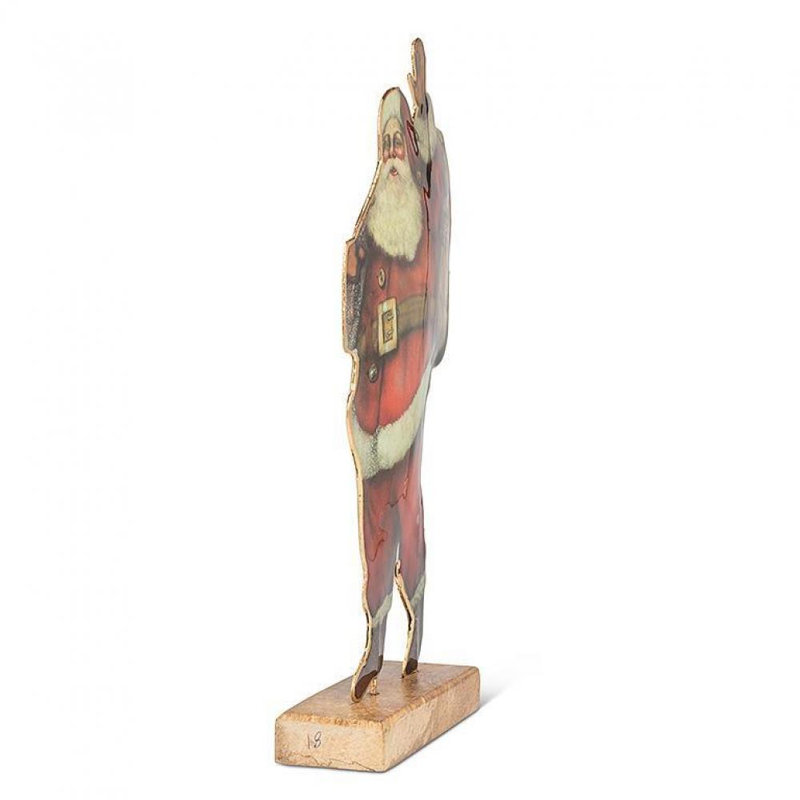 Statuette de père Noël debout debout, H 11,5 po x l 6 po x P 2,5 po
