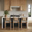 Boho Counter Height Bar Stool With Seagrass Backrest-2094221145
