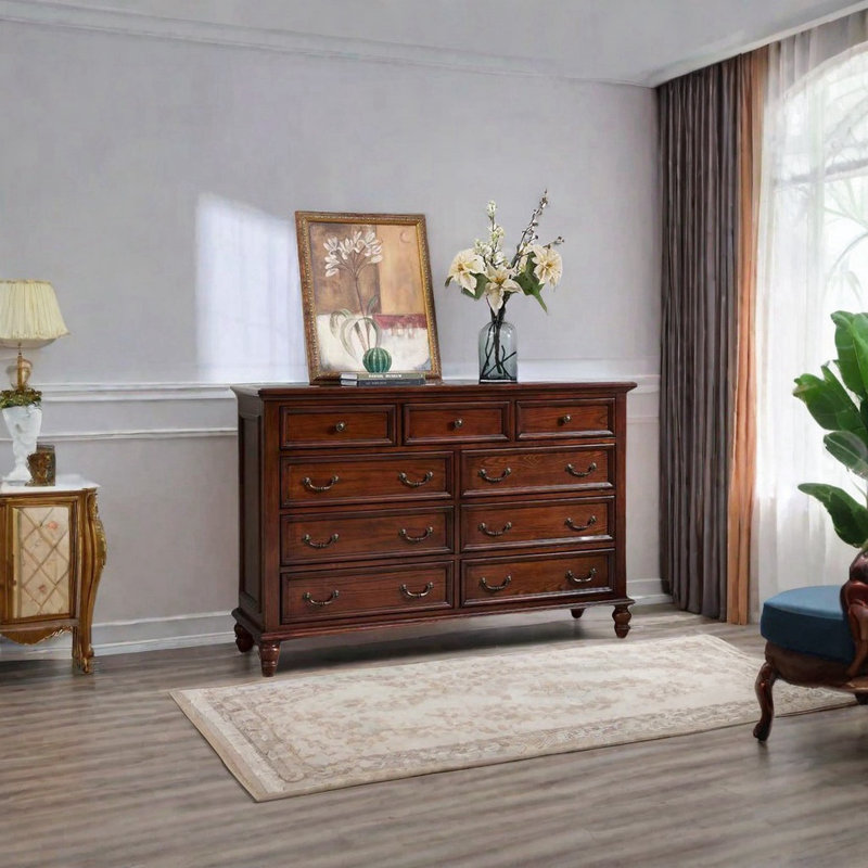Armoire d'entrée simple en bois massif pour chambre à coucher