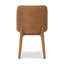 Chaise de salle à manger à dossier incurvé en cuir véritable Fawn-128595708