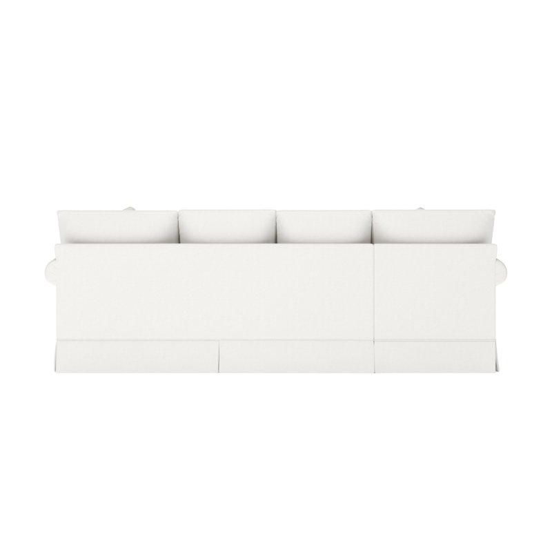 Friedman Upholstered Sectional, Left Hand Facing, Bayou Off White Canvas