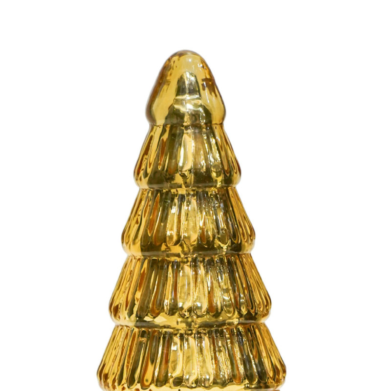 Juniper Glass Christmas Tree, 41 H x 18 W x 18 D cm, Gold