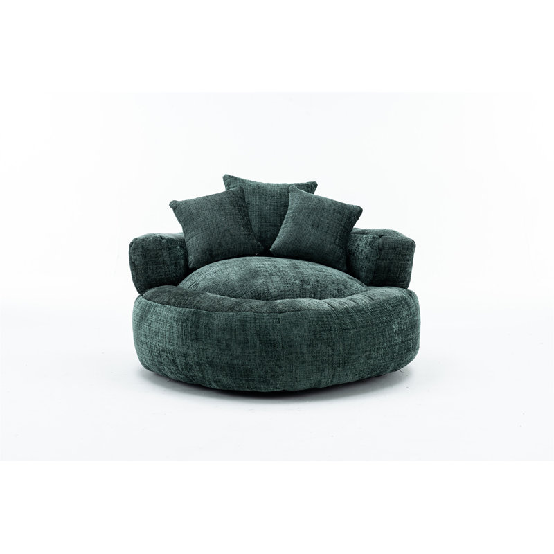 Foam Bean Bag Chairs For Adults/Teens With Filling, Green Chenille