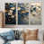 Toile naturelle avec cadre flottant