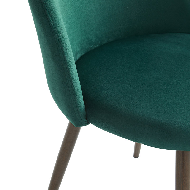 Chaise de salle à manger rembourrée pour le salon (ensemble de 4), Vert