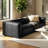 Faux Leather Upholstered Square Arms Sofa-284300786