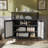 Dakota Fields Side Cabinet With Storage, Modern Free Standing Cabinet, Buffet Sideboard With Metal Base