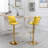 Nakyra Swivel Upholstered Adjustable Height Counter Stool with Metal Frame-1966517520