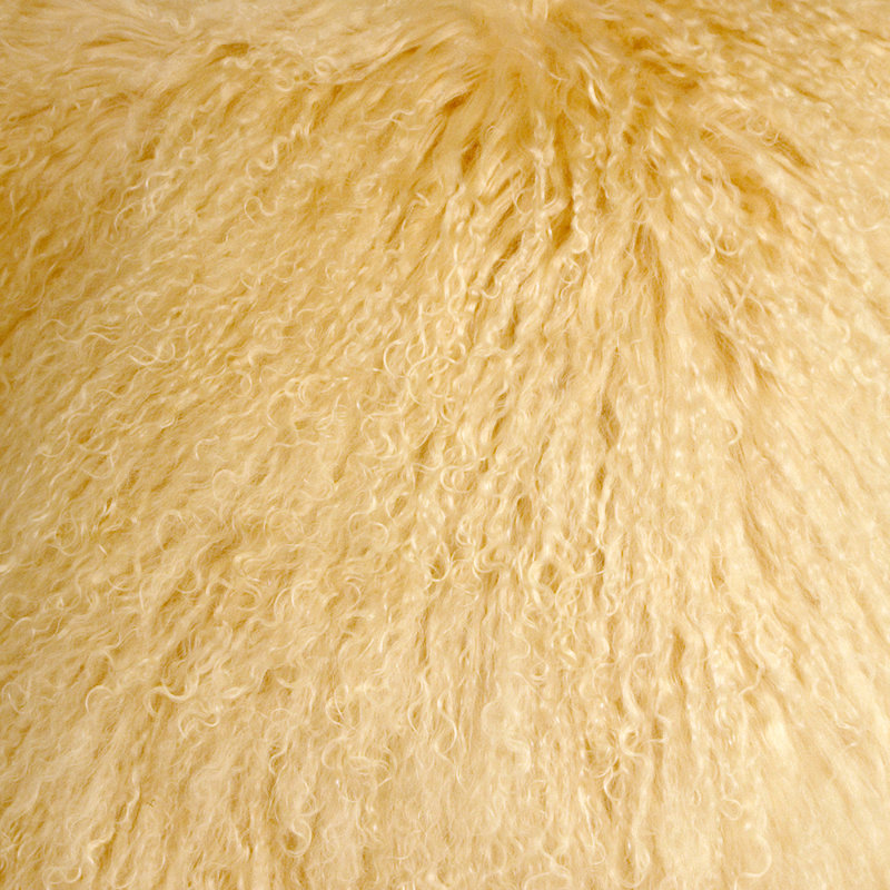 Wool Reversible Throw Pillow, Champange, Polyfill Insert