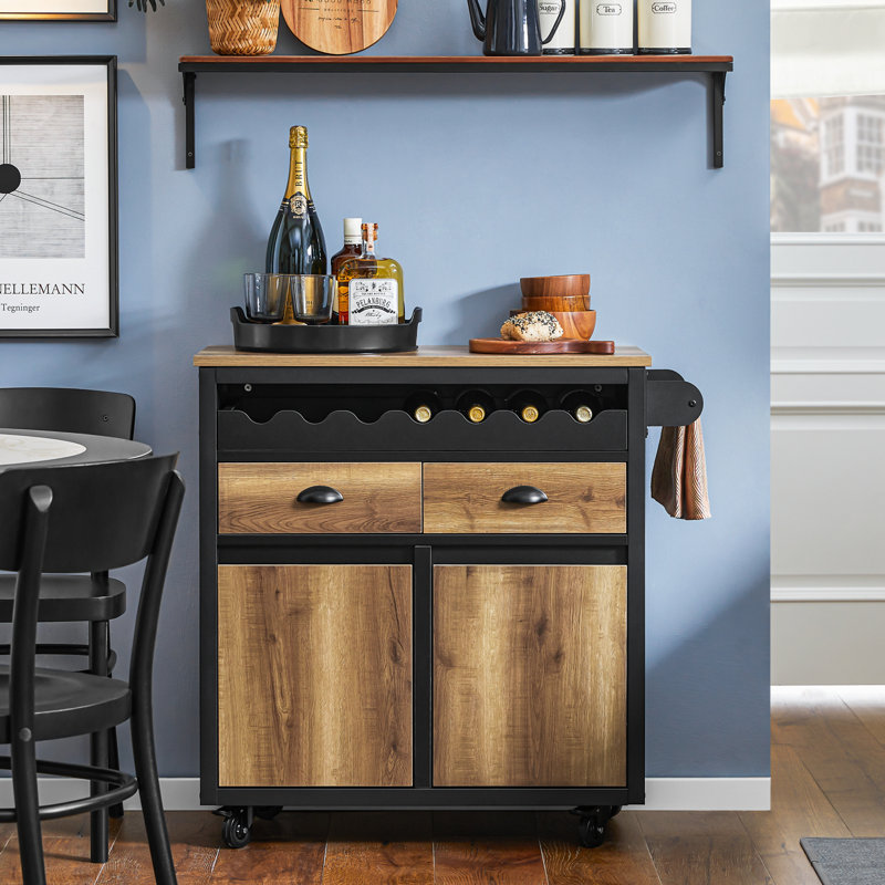 Alinna Wood Bar Cart