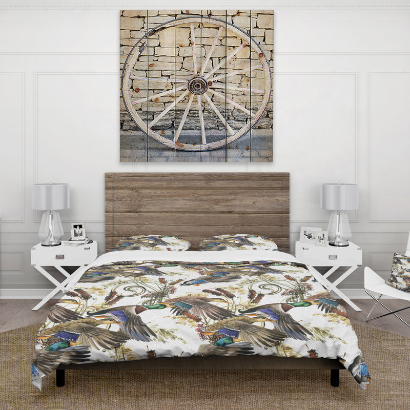 Ensemble de housse de couette moderne en microfibre blanche et moderne, Housse de couette très grand + 2 taies décoratives
