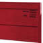 Lit plateforme simple rouge avec éléments de métal industriels et serrure avec tête de lit moderne Allure-419054776