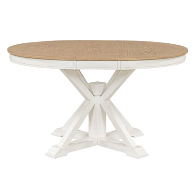 Table de salle à manger rétro avec rallonge fonctionnelle de 12 po pour salle à manger et salon