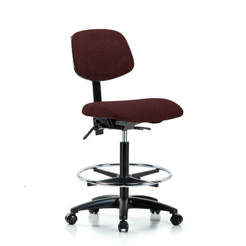 Chaise de dessin Sydni, Bourgogne, Roulettes, Non inclus