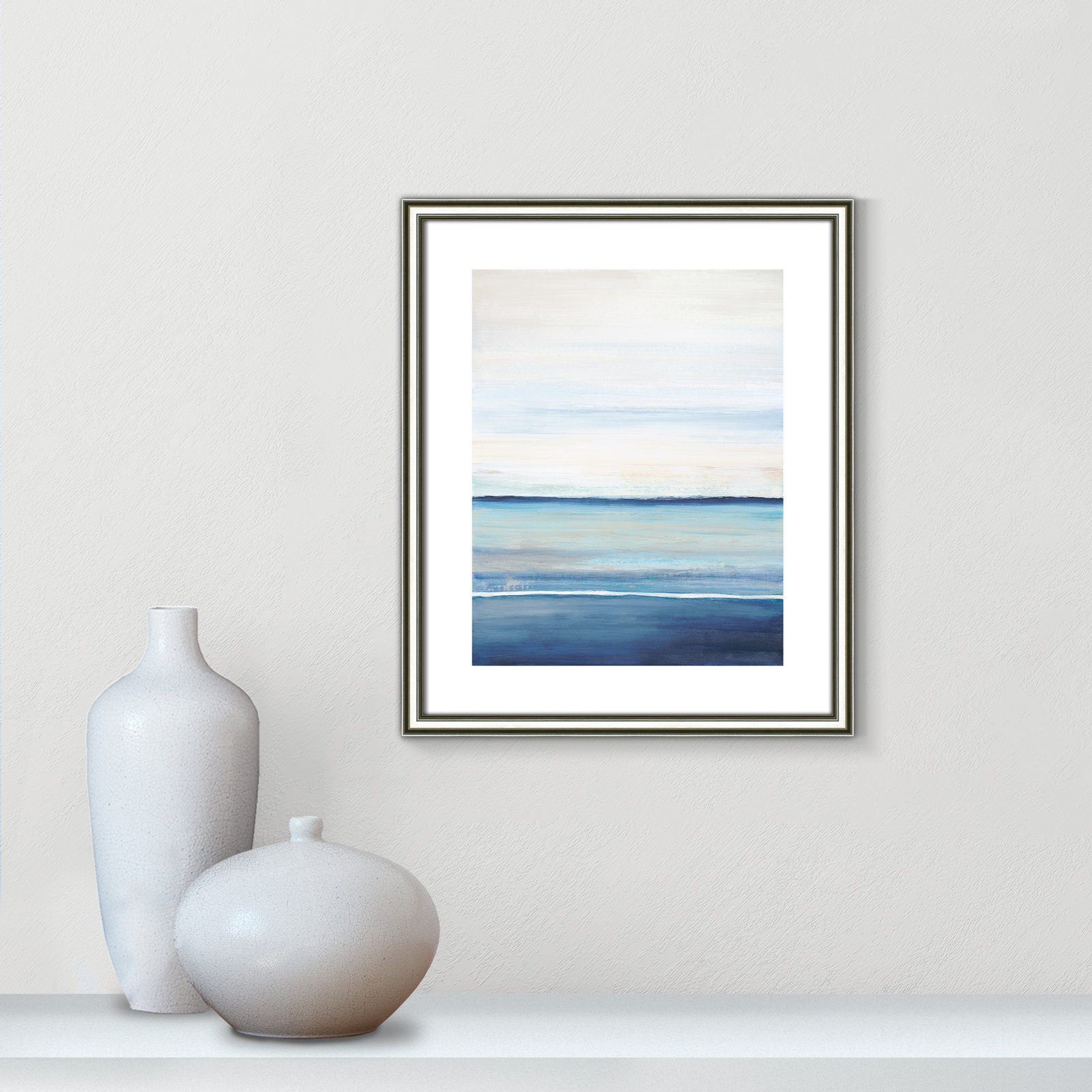 Emmit "Distant Whispers" Print by Filippo Ioco, 19" H x 16" W x 0.88" D, Silver Framed Paper