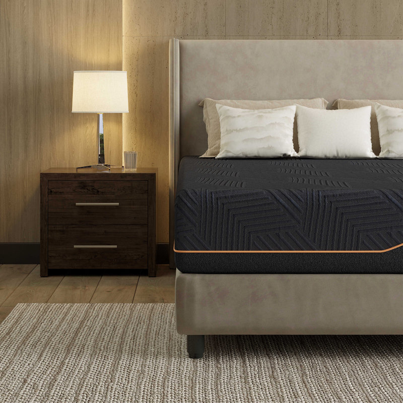 Egohome 	12”/ 14”medium Plush Cooling Copper Infused Gel Memory Foam Mattress, Bed In A Box, California King, 14