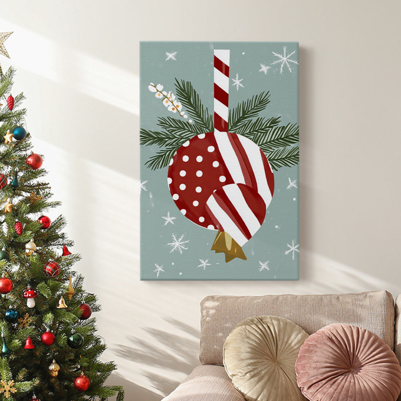 Art des Fêtes de Noël - Toile tendue avec châssis DCCDVI, H 18 po x l 12 po