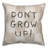 Don't Grow Up Tan Check 18 x 18 Spun Poly Pillow